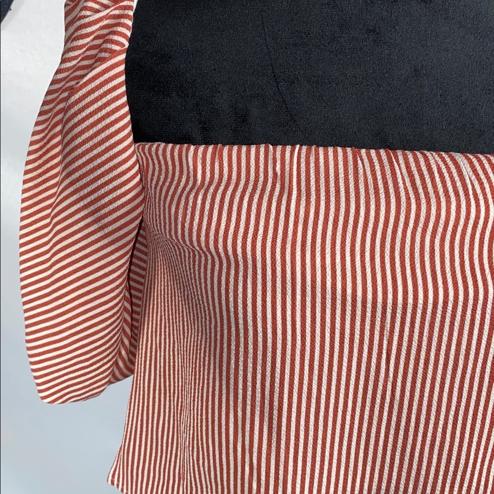 Good Luck Gem Nordstrom Striped Off The Shoulder Crop Blouse M - Picture 4 of 6